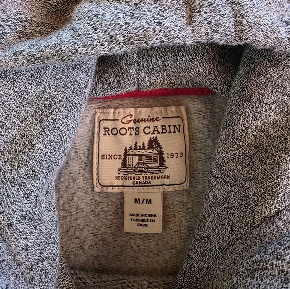 Genuine ROOTS Cabin Hoodie Sweatshirt Heather Grey Womens Medium - Picture 5 of 6